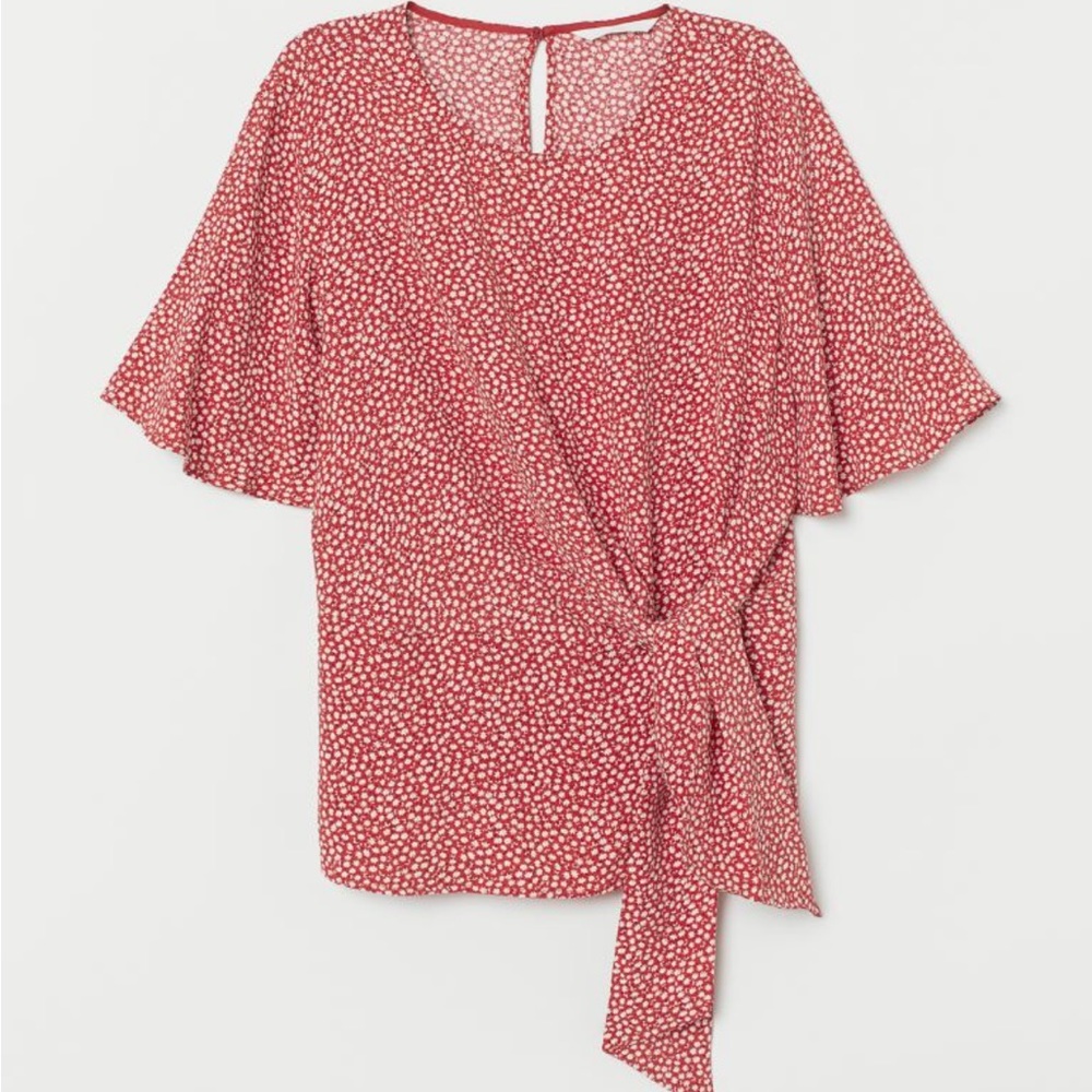 H&M Floral Tie Top